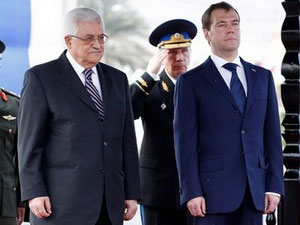 Tổng thống Medvedev và Tổng thống Abbas.